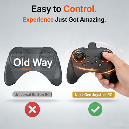Hnvuxs Fighter Mini RC Airplane for Kids - Hand Launch Stunt Drone with Auto Hover, 3D Flips & Easy Joystick Control, 3 Speeds, Propeller Guards, Indoor Outdoor Toy Gift for Beginners