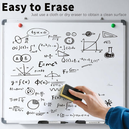 V-Opitos 72 Pack Fine Tip Dry Erase Markers - Bulk Whiteboard Erasable Black Markers, Ideal for School Classroom Office Supplies, Non-Toxic & Easy Clean for White board