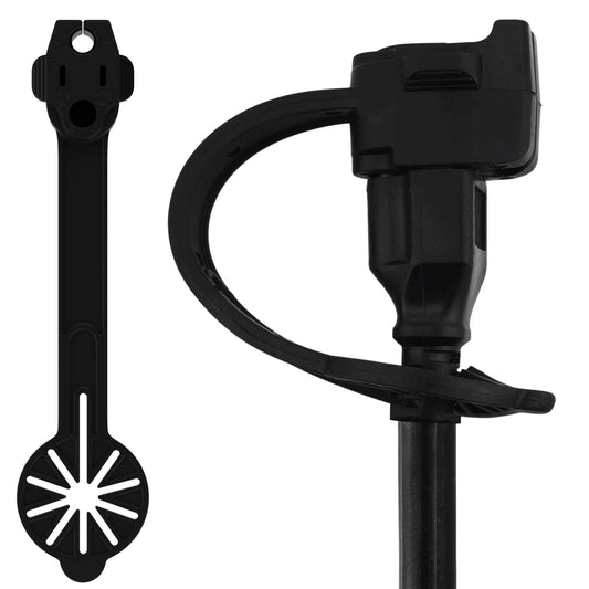 Prong Shield Outdoor Weatherproof Plug Cover - Extension Cord Waterproof Protector Covers for 120v Electric, 3 Prong Male End Weather Proof Exterior Ends Caps for Outside Electrical Plugs (2,Black)
