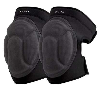 JYBTAA Men/Women Knee Pads For Cleaning, Work, Mechanic, Floors,With Soft Foam Kneepads Perfect For Kneeling for Gardening and Housework,Painter,Housekeeping,Weeding/Planting,Photographe.Black L (1 Pair)
