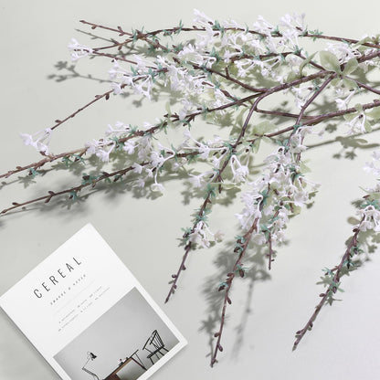 Geegoods White Flowering Branches, 10 Pack 32'' Real Touch Artificial Flowers for Tall Vases, Spring Blossom Branches for Farmhouse Minimalist Home Decor