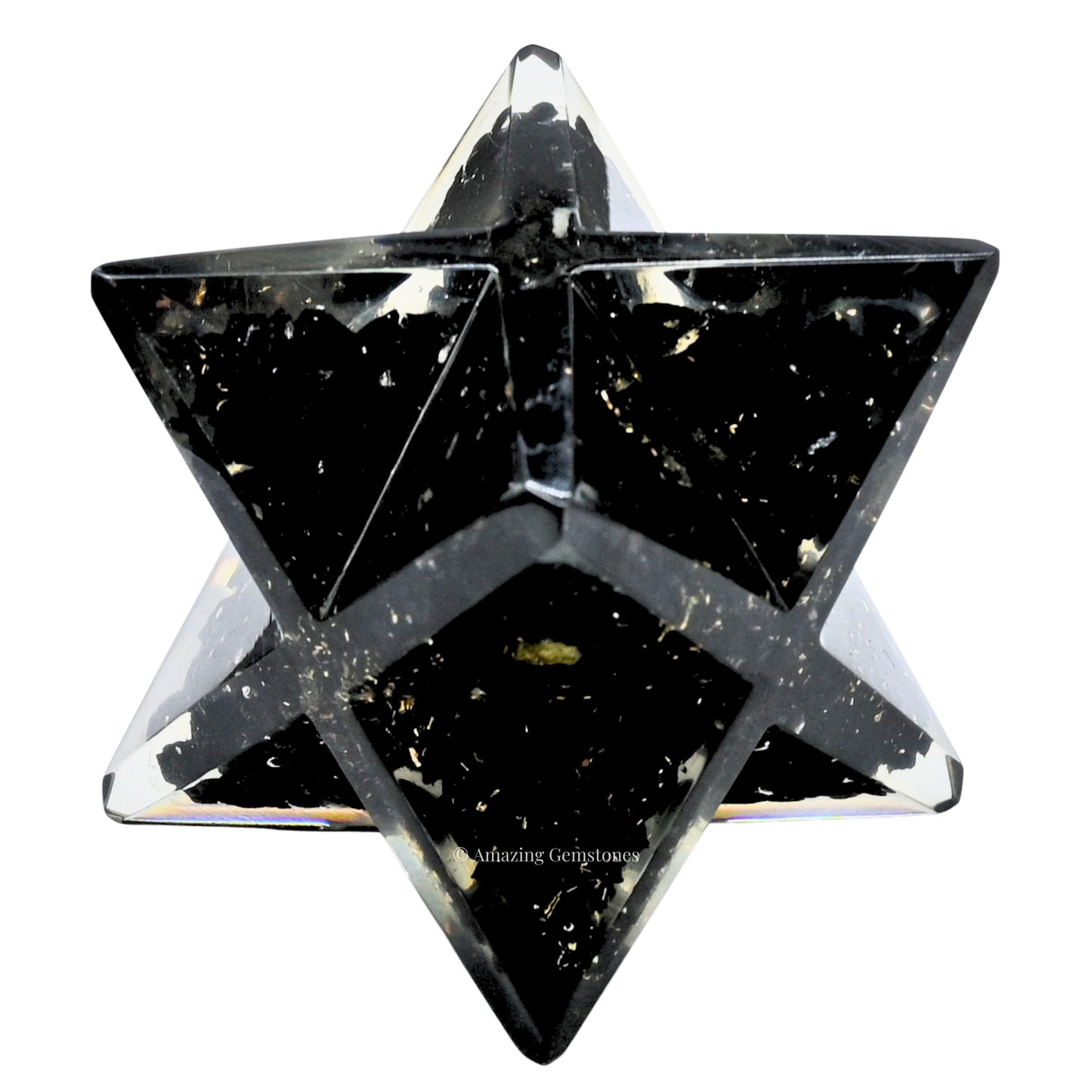 Amazing Gemstone 1 Pcs Black Tourmaline Large Crystal Orgone Merkaba Star for Reiki Healing Meditation and Crystal Grid