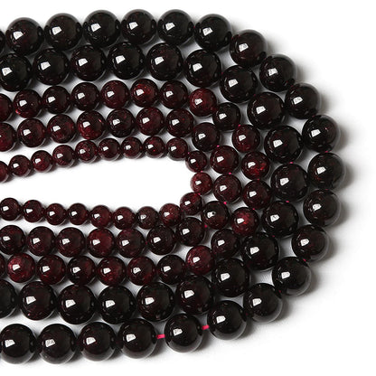 8MM 45PCS Natural Garnet Gemstone Loose Beads for Jewelry Making DIY Bracelet Crystal 1 Strand