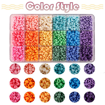 MAKERSLAND 2600+pcs Pony Beads Kit, 18 Color Rainbow Kandi Beads Set, Multicolor Matte Plastic Jewelry Making Kit for DIY Craft Friendship Bracelet Necklace Key Chain