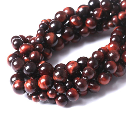 36PCS 10MM AAA Red Tiger Eye Stone Beads Natural Gemstone Bead Crystal Healing Energy Jewelry Making DIY 15 inches