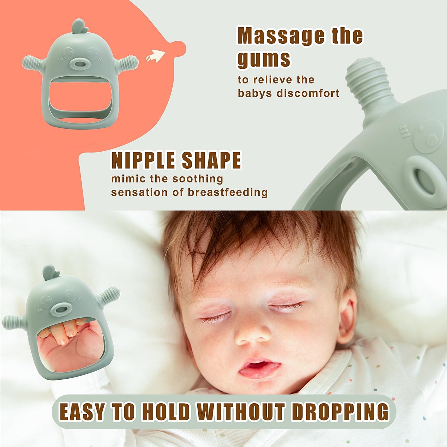 Gedebey 3-in-1 Baby Food & Fruit Feeder Set – Breastmilk Popsicle Mold with Freezer Tray, Teething Relief Toy, BPA Free Infant Silicone Feeding Combo, 3 Bonus Sizes (S/M/L) Sacs (Pea Green)