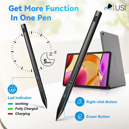 Fire Max 11 Stylus Pen,USI 2.0 Certified Stylus Pencil for Amazon Fire Max 11 Tablet & Amazon Fire HD 10 (13th Gen, 2023 Release),Palm Rejetion 4096 Pressure and Rechargeable Amazon Pen