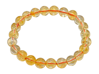 Amazing Gemstone Citrine Bracelet, Gifts For Men & Women - Protection Healing Crystal Bracelet - 8mm Gemstone Beaded Stretchable Bracelet, Pulseras Para Hombres Mujer Stocking Stuffers (Regular)