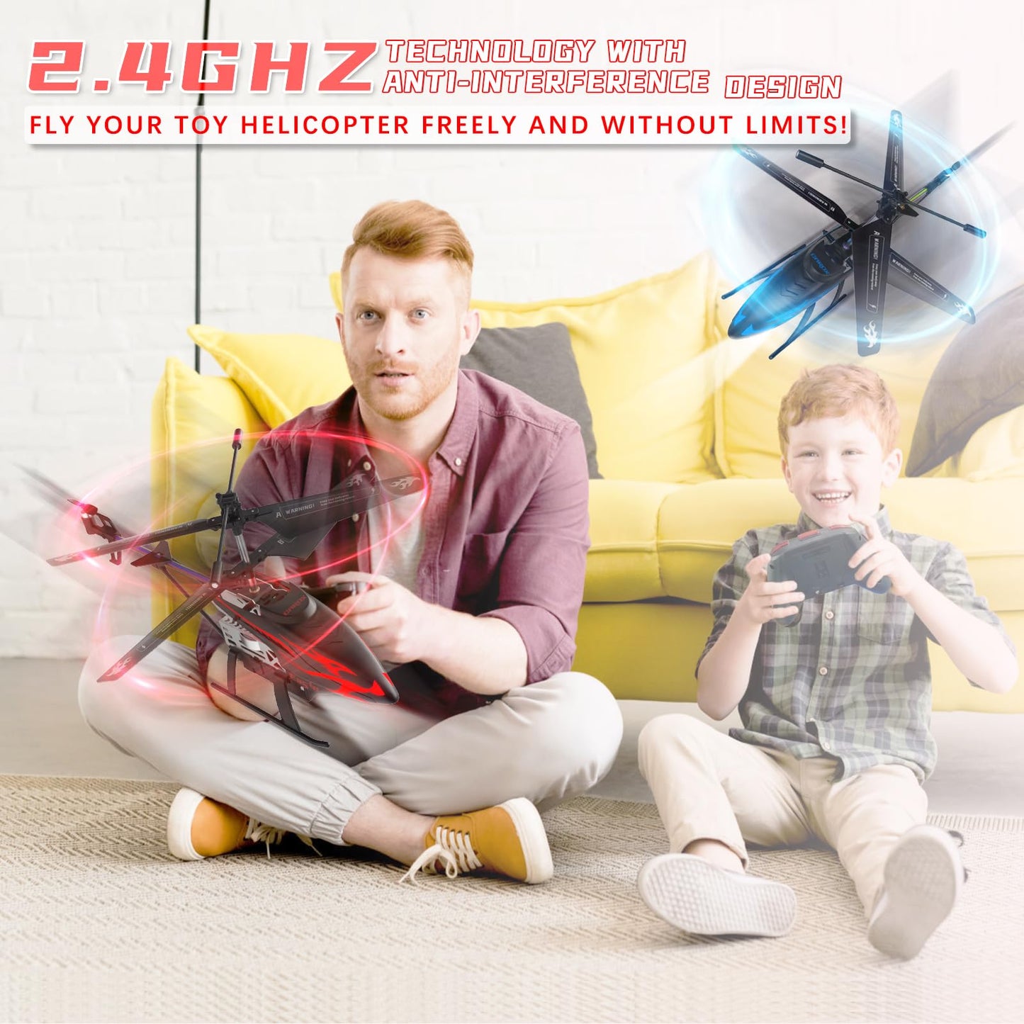 CYLION Remote Control Helicopter for Kids with 30-Minute Flight Time, LED Light Effects, Altitude Hold, One-Key Takeoff/Landing, for Boys and Girls Ages 6+, Perfect Christmas and Birthday Gifts