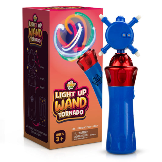 IPIDIPI TOYS Spinning Light Up Wand for Kids – LED Magic Swirling - Easter Basket Stuffers, Goodie Bag Toys - Ideal Gift, Birthday Party Favors for Boys & Girls