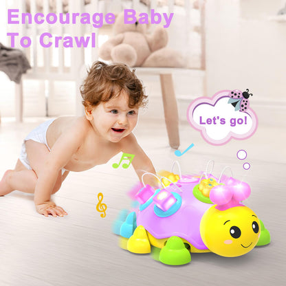 Holaxander Musical Ladybug Baby Toys 6-12 Months, Infant Early Educational Learning Toy for 1+ Year Old Girl, First Birthday Gift Toys for 7 8 9 10 11 Months Newborn Girls (Purple)