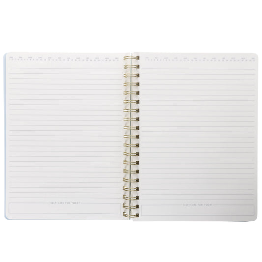 Graphique Vegan Leather Spiral Journal - Focus Design - 192 Lined Pages - Perfect for Taking Notes, Lists and More (8" x 10")