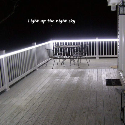 Areful LED Rope Lights, 16ft Daylight White Strip Lights with Clear PVC Jacket, Connectable and Flexible, Waterproof for Indoor Outdoor use, 110V Plugin Tape Lighting with High Brightness 3528 LEDs