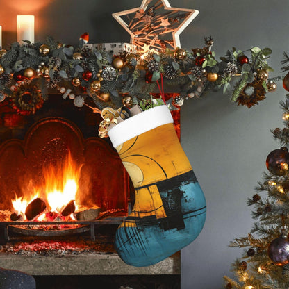 KOPUUYRD Colorful Collage Print Luxurious Holiday Socks,Unique Christmas Socks for Joyful Season,Festive Ornament Classic