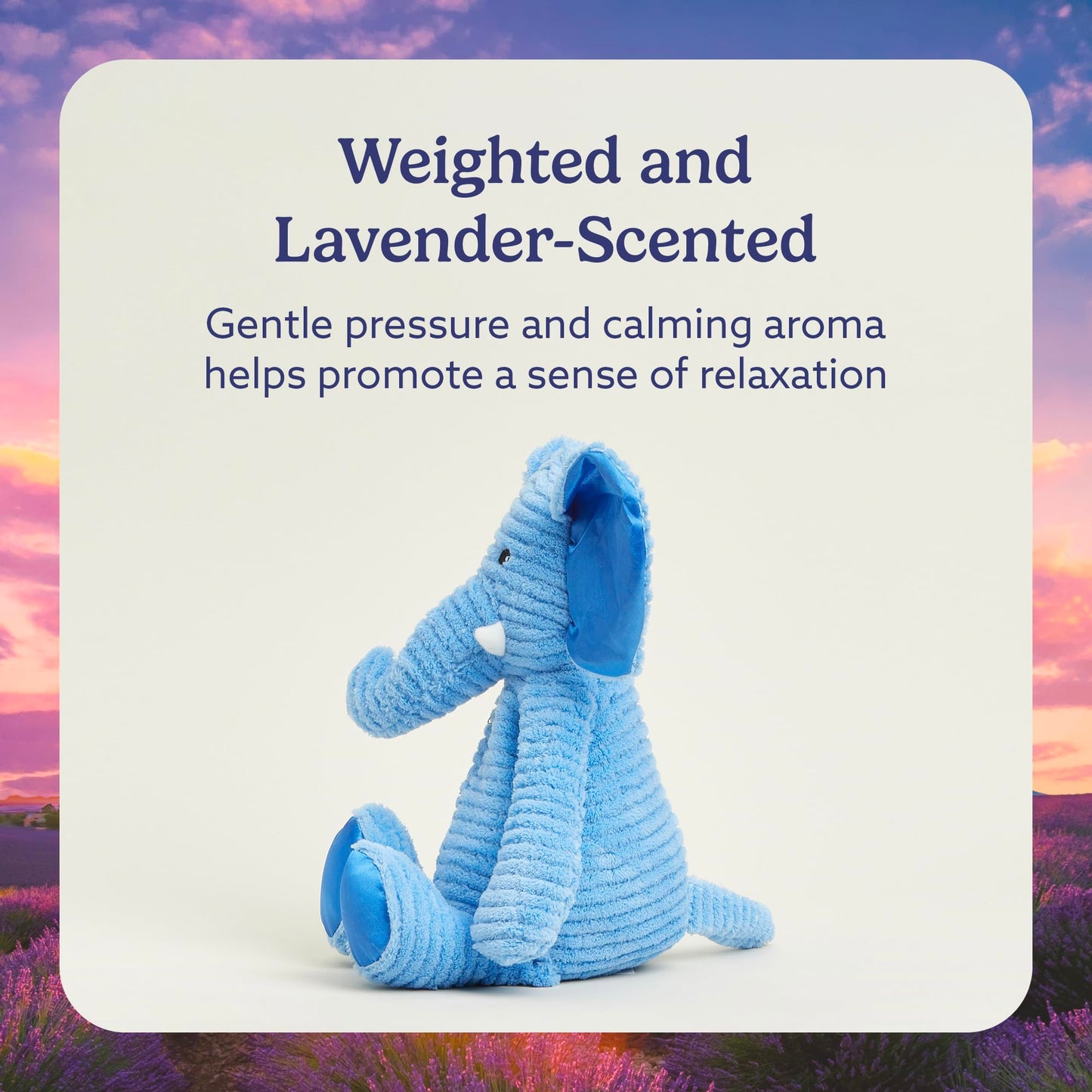 warmies Microwavable & Weighted Stuffed Animals, Elephant - Heated Stuffed Animal Plushie for Warmth & Comfort - Cute Soft Plush Toys for Adults & Children (Boys, Girls, Babies & Toddlers)