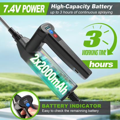VAXMAY Battery Powered Sprayer 2.6 Gallon, Backpack Sprayer with 3 Adjustable Forces, Battery Indicator, 5 Mist Nozzles, 41" Retractable Wand, USB Rechargeable Garden Sprayer for Weed Lawn Yard