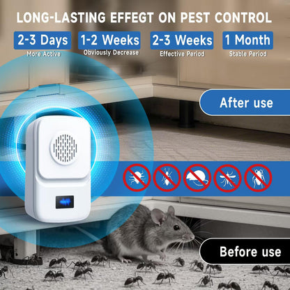 Ultrasonic Repellen Indoor Insect Repeller, Insect Control, Repellent Roach, Mouse, Bugs, Mosquito, Mice, Spider, Ant (6 Pack)