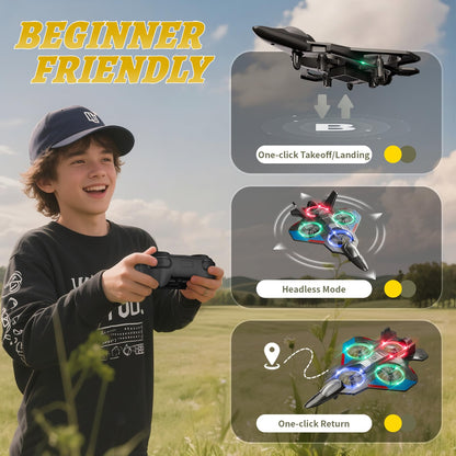4DRC RC Planes Remote Control Airplanes for Kids, Foam Remote Control Planes for Kids Adults Beginners, Remote Control Helicopter Fighter Jet Drones for Kids Adults, 360° Flip Easy to Fly