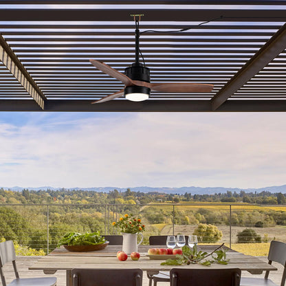 Vernal Life 42“ Gazebo Fans Outdoor Hanging for Pergola Patios Waterproof with Remote Control, DC Motor w 6-Speeds, Walnut