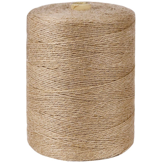 PerkHomy Jute Twine String 3600 Feet Natural Thin for Craft Gardening Plant Gift Wrapping Tag Art Wedding Home Decoration Packing Material Christmas Bulk (3600 FT * 2mm (3Ply))