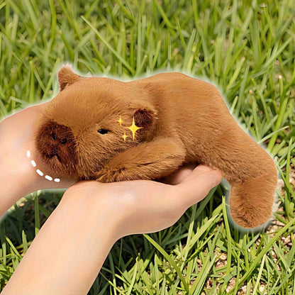 Karoeiwa Mini Palm-Sized Capybara Stuffed Animal 7.8 inch Soft Small Cute Capibara Plush Doll Plushies Toys Decoration Gifts for Kids Brown