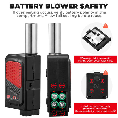 homenote Rapid Charcoal Chimney Starter Set Fireplace Accessories Lighter Cubes BBQ Heat Resistant Gloves Blower BBQ Tools（11.5" x 7" x 7"）