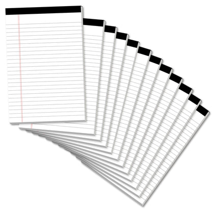 Legal Pads 5×8 Inch Notepad, 12 Pack Note Pads College Ruled Perforated Memo Pad for Work Study Daily Note Taking List, Lined Writing Pads Memo Refills Notepads for Office Home School, 30 Sheet/Pad