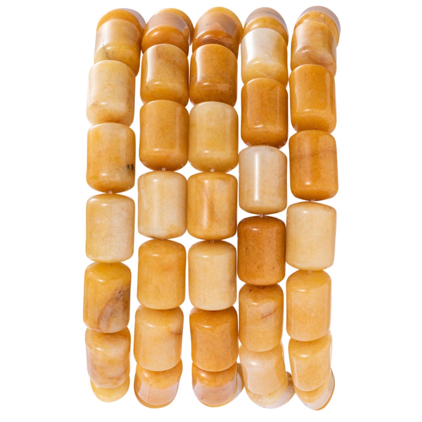 Natural Yellow Jade Cylinder Tube Beads 10x14mm 38cm/str Loose Semi Gemstone Stone Beads for Making Bracelets Necklace