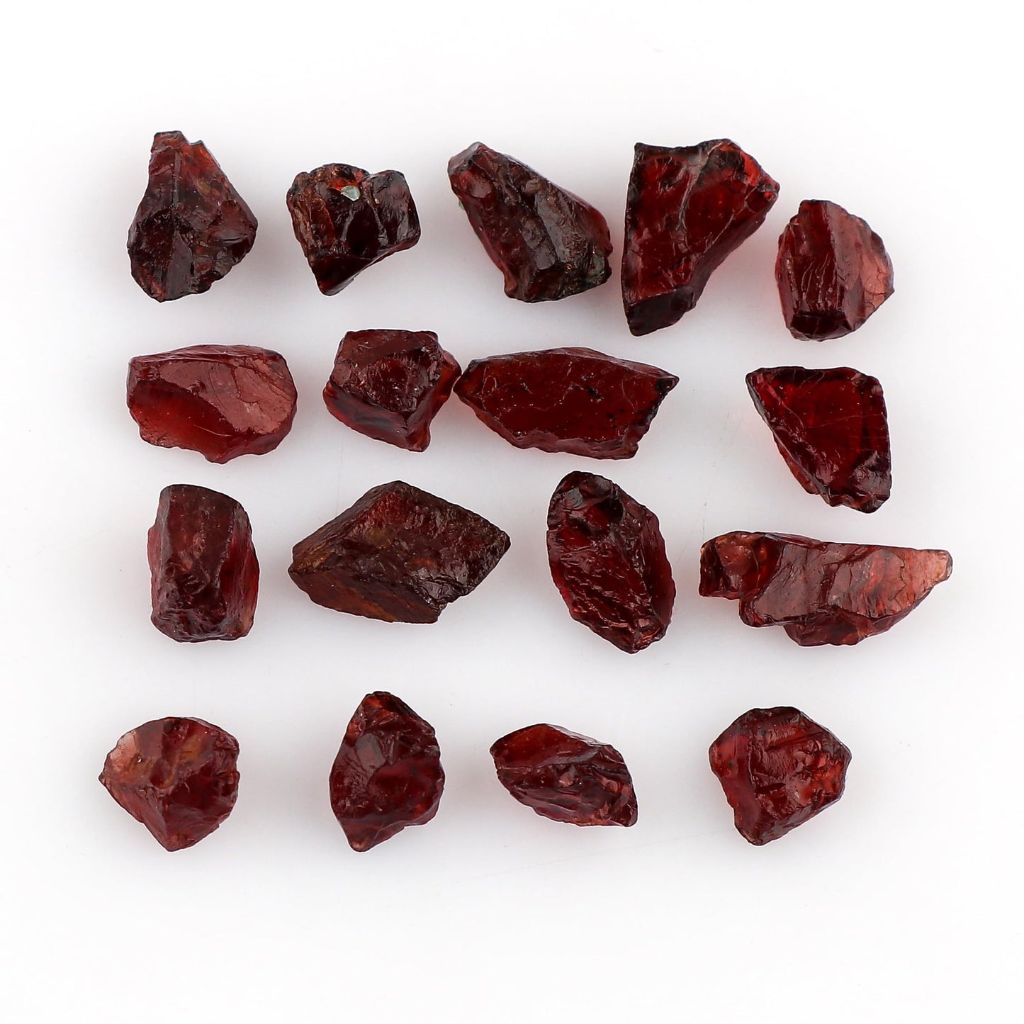 CRYSTALIS 50 carats Natural Red Garnet Raw Crystals, Loose Gemstone Wholesale Bulk Rough Jewelry Making Supply, Chakra & Healing Raw Stones, Wire Wrapping, DIY, Gem Collection, Size : 5-10mm