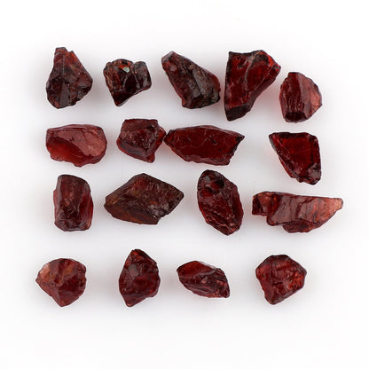 CRYSTALIS 50 carats Natural Red Garnet Raw Crystals, Loose Gemstone Wholesale Bulk Rough Jewelry Making Supply, Chakra & Healing Raw Stones, Wire Wrapping, DIY, Gem Collection, Size : 5-10mm