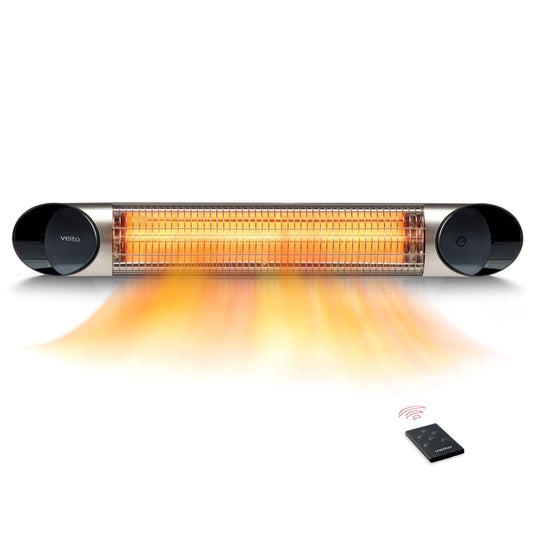 Veito Blade Infrared Heater 1500W Silver with Remote Control