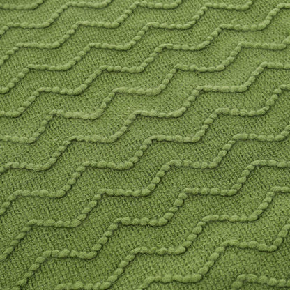 BATTILO HOME Green Throw Blanket for Couch, Textured Knit Throw, Green Blankets and Throws for Sofa Bed Living Room Decor, Outdoor Throw Blanket, 50"x60"