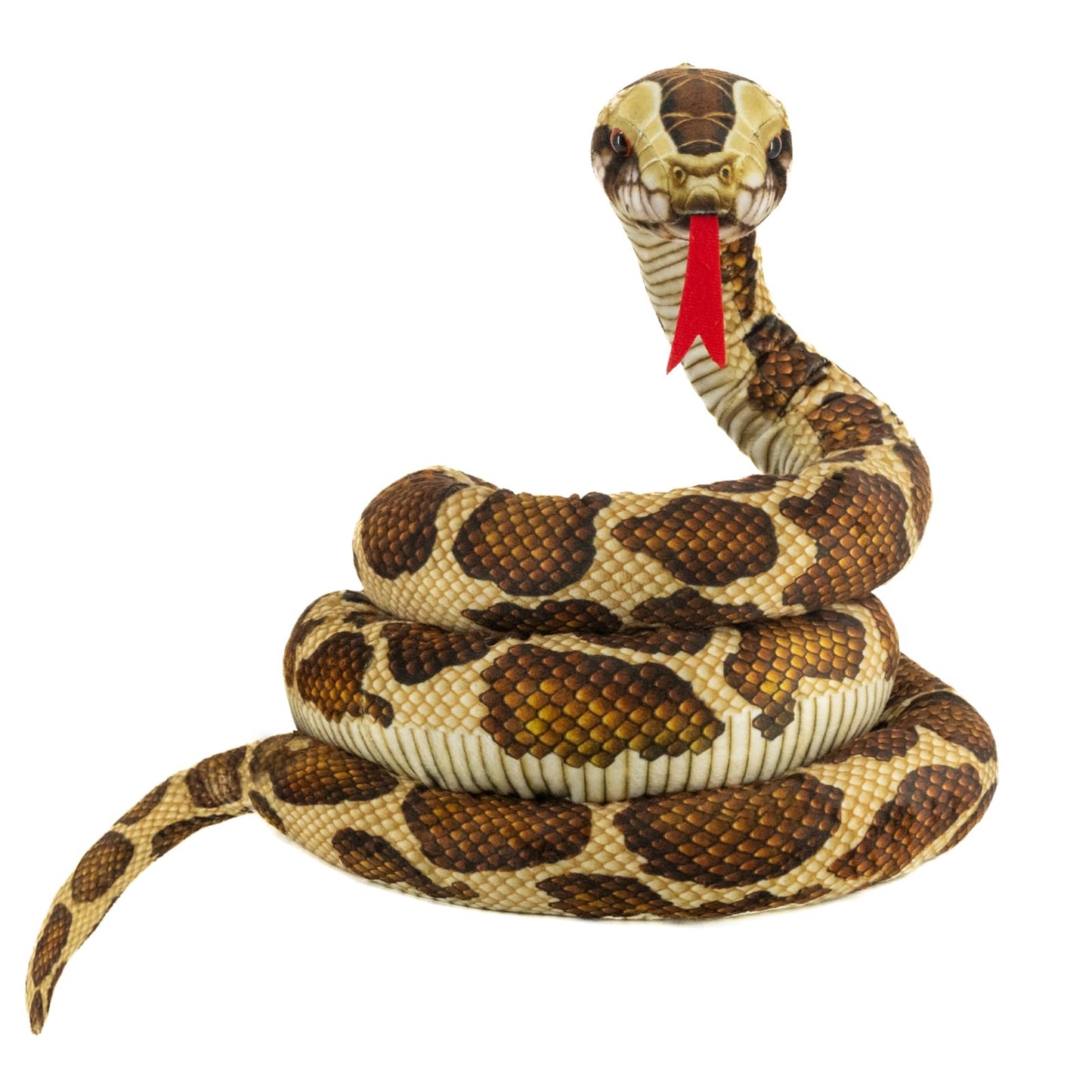 YOHAKI Giant Stuffed Snake Plush – 118 Inch Realistic Snake Toy for Kids & Adults, Machine Washable, Soft Animal Plush for Jungle Theme Decor, Birthday for Boys & Girls,Brown