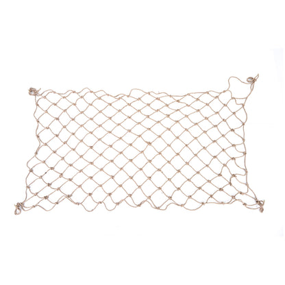 Jute Hemp Rope Net,Heavy Duty Natural Safety Rope Netting Balcony Stairs Fence Garden Playground Protection Net Indoor & Outdoor Decoration Rope Netting (6.5FT*16FT)