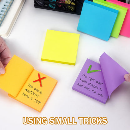 Sticky Notes 3x3 inch Bright Colors Self-Stick Pads 24 Pads/Pack 70 Sheets/Pad Total 1680 Sheets