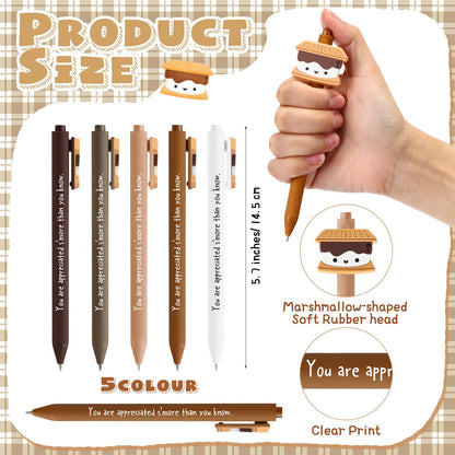 MotiMind 60 Pcs Inspirational Thank You Pens Gifts Bulk for Employee Coworker, Funny Appreciation Pens Gifts for Office Team Staff (Marshmallow)