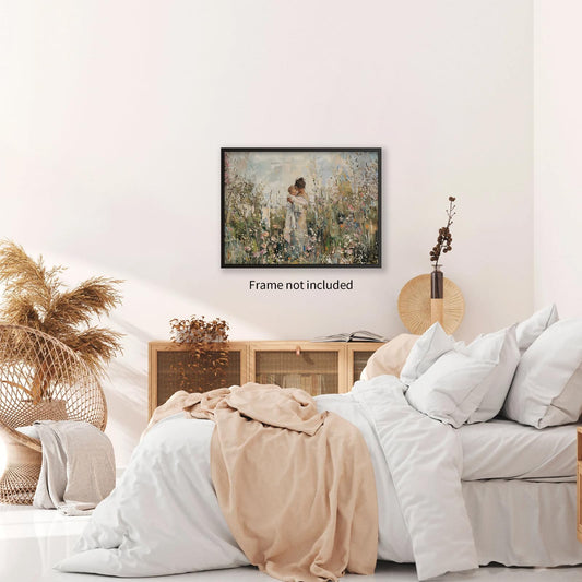 rumlud Nature Flower Poster Vintage Botanical Floral Wall Art Antique Cottagecore Canvas Oil Painting Gifts For Mothers for Gallery Living Room Wall Decor 16X24 inch Unframed