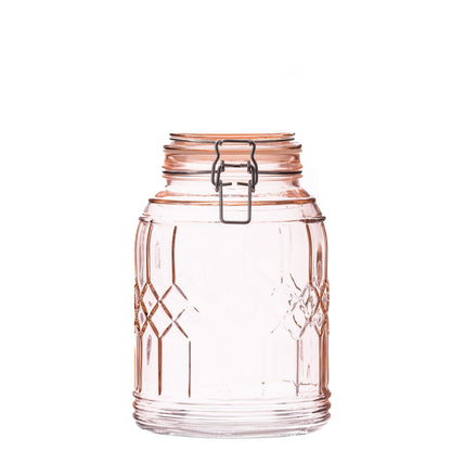 10 Strawberry Street Bleeker Glass Canister, Blush, Set of 3