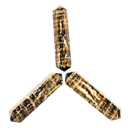 Amazing Gemstone Aragonite Crystal Points Bulk Healing Crystals and Stones - Pack of 3 Double Terminated Healing Wand Point Bulk Crystals for Crafts, Crystal Grid - Premium Crystals