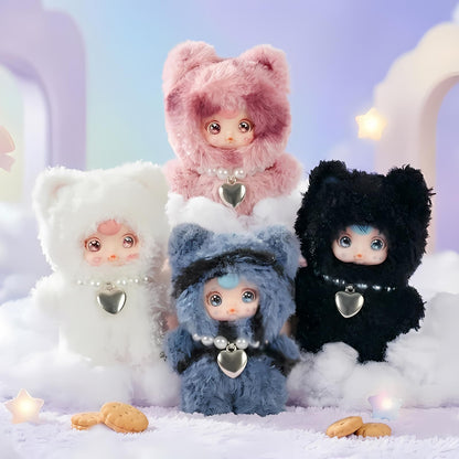 Plush Blind Box, Kawaii Cute Mini Plush Doll Keychain, Random 1 of 7 Styles with Secret Edition, Movable Eyes Design, Collectible Plush Figure Toys, Gift for Kids Girls Teens & Adults (Single Box)