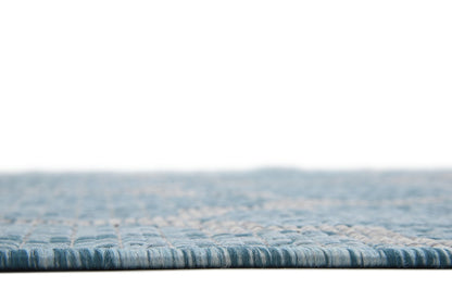 Unique Loom Outdoor Trellis Collection Area Rug (4' 1" x 6' 1" Rectangle, Aquamarine/ Gray)