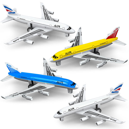 Tcvents Airplane Toys, Metal Plane Pull Back Airplane Toys for 3 4 5 6 7 Years Old Boys Girls, Die Cast Aircraft Plane Models, Kids' Play Vehicles Aeroplane Airplanes for Kids Birthday Gift