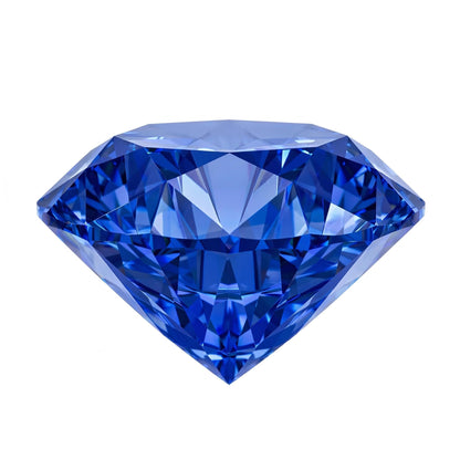 AGL Certified Lab Grown Sapphire, Brilliant Cut Loose Stone, for Fine Jewelry Making, 0.5 Carat (5mm)