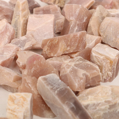 REAL-GEMS Natural Raw Healing Crystals Rough Stones for Tumbling, Cabbing, Polishing, Wire Wrapping, Wicca & Reiki Crystal Healing, Mix Gemstones,7 Chakra (Bi Color Moonstone)