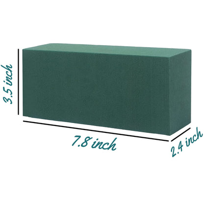 FLOFARE Pack of 8, Dry and Wet Floral Foam Blocks for Fresh and Artificial Flowers, Each (7.8” L x 3.5” W x 2.4” H), for Wedding, Birthdays, Home, Office and Garden Decorations