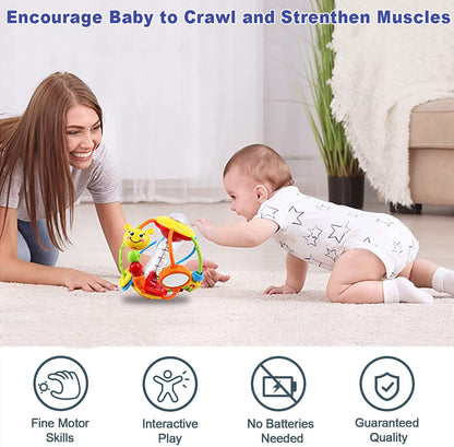 HOLA Baby Toys 0-6-12 Months, Baby Rattle Toys Activity Ball Infant Toys 6 Month Old Baby Toys 3-6 Months, Shaker Grab Spin Travel Toys Easter Basket Stuffers
