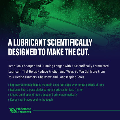 PlanetSafe Lubricants Hedge Trimmer Oil for Blades - 1 oz + 4 oz - Spray & Cleaner for Tools - Lubricating Oil for Mini Chainsaw - Resin Solvent for Hedge Trimmer - Made in the USA