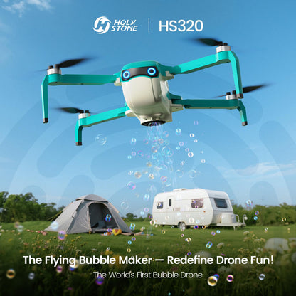 Holy Stone HS320 Bubble Drone for Kids and Beginners –Bubble Machine with Headless Mode, Auto Rotation, One‑Key Takeoff & Landing, Two Batteries, Great Gift Toy for Outdoor Play, Parties, Boys & Girls