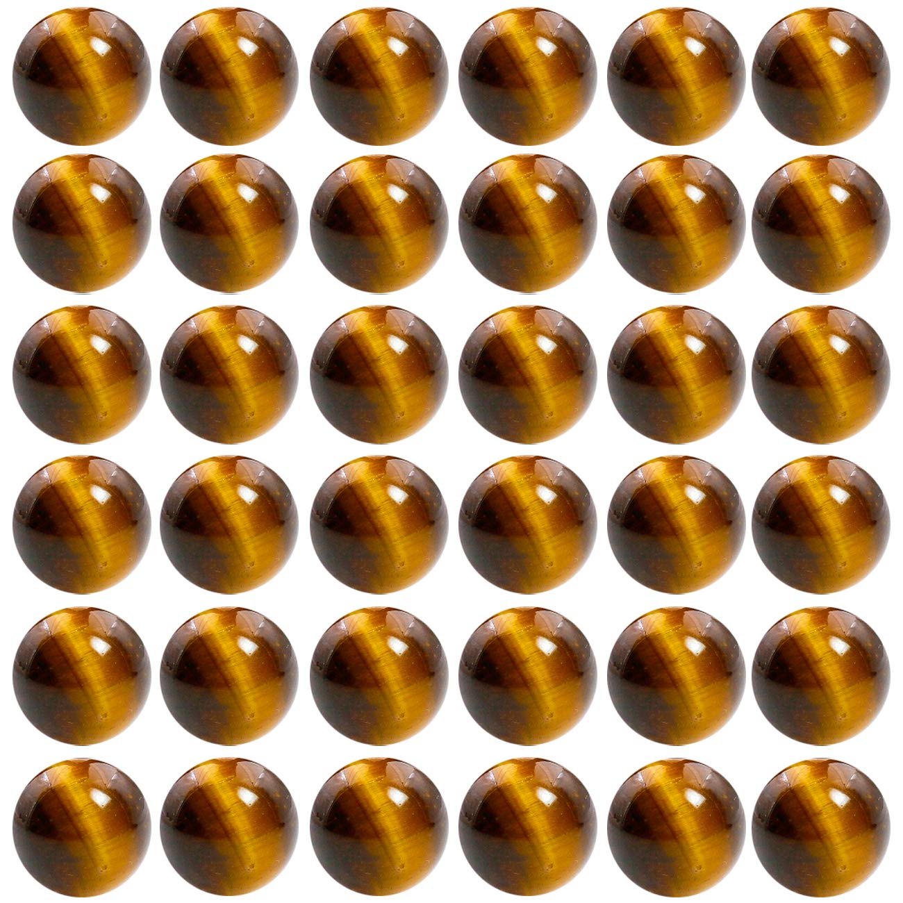 Natural Stone Beads 100pcs 10mm Tiger Eye Round Genuine Real Stone Beading Loose Gemstone Hole Size 1mm DIY Smooth Beads for Bracelet Necklace Earrings Jewelry Making (Tiger Eye, 10mm)