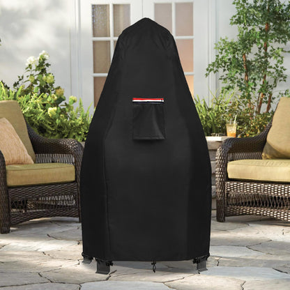 Patio Chiminea Cover,Heavy Duty 600D Waterproof Wood Burning Fire Pits Cover, Chimenea Outdoor Fireplace Wooden Fire Pit Covers,22" Dia x 43.3" H.